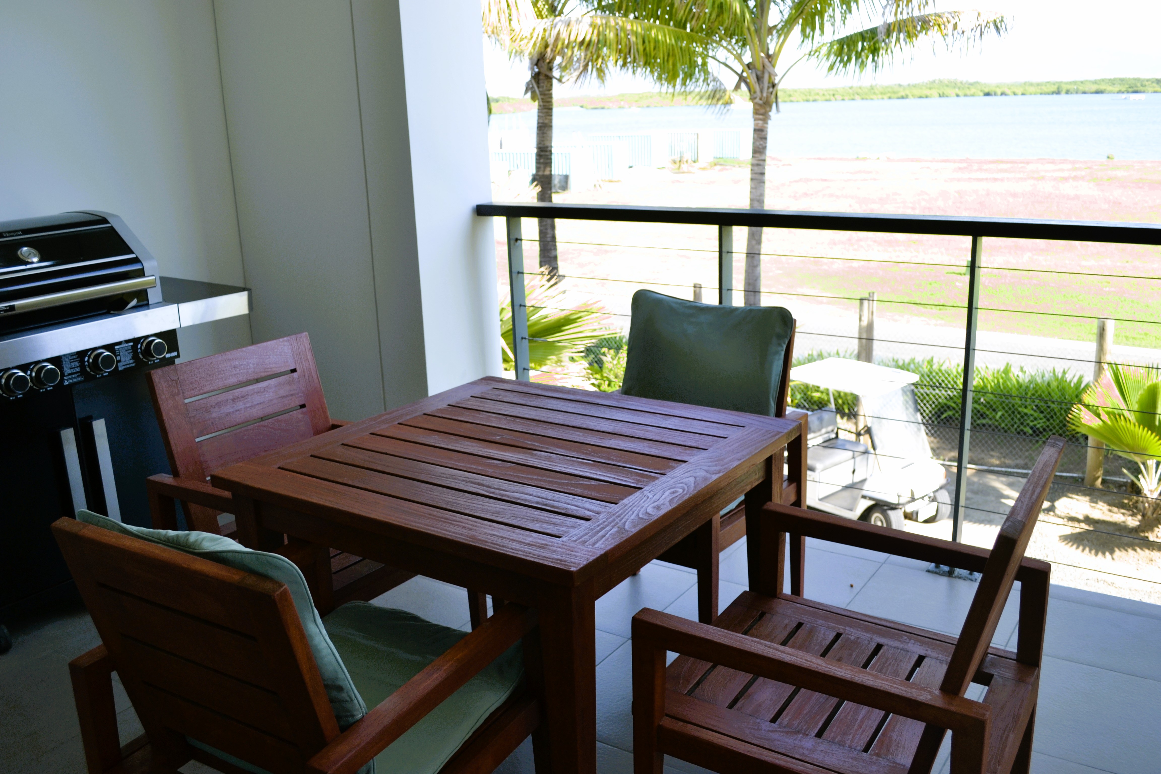 Balcony at the Hilton Fiji in the garden view rooms