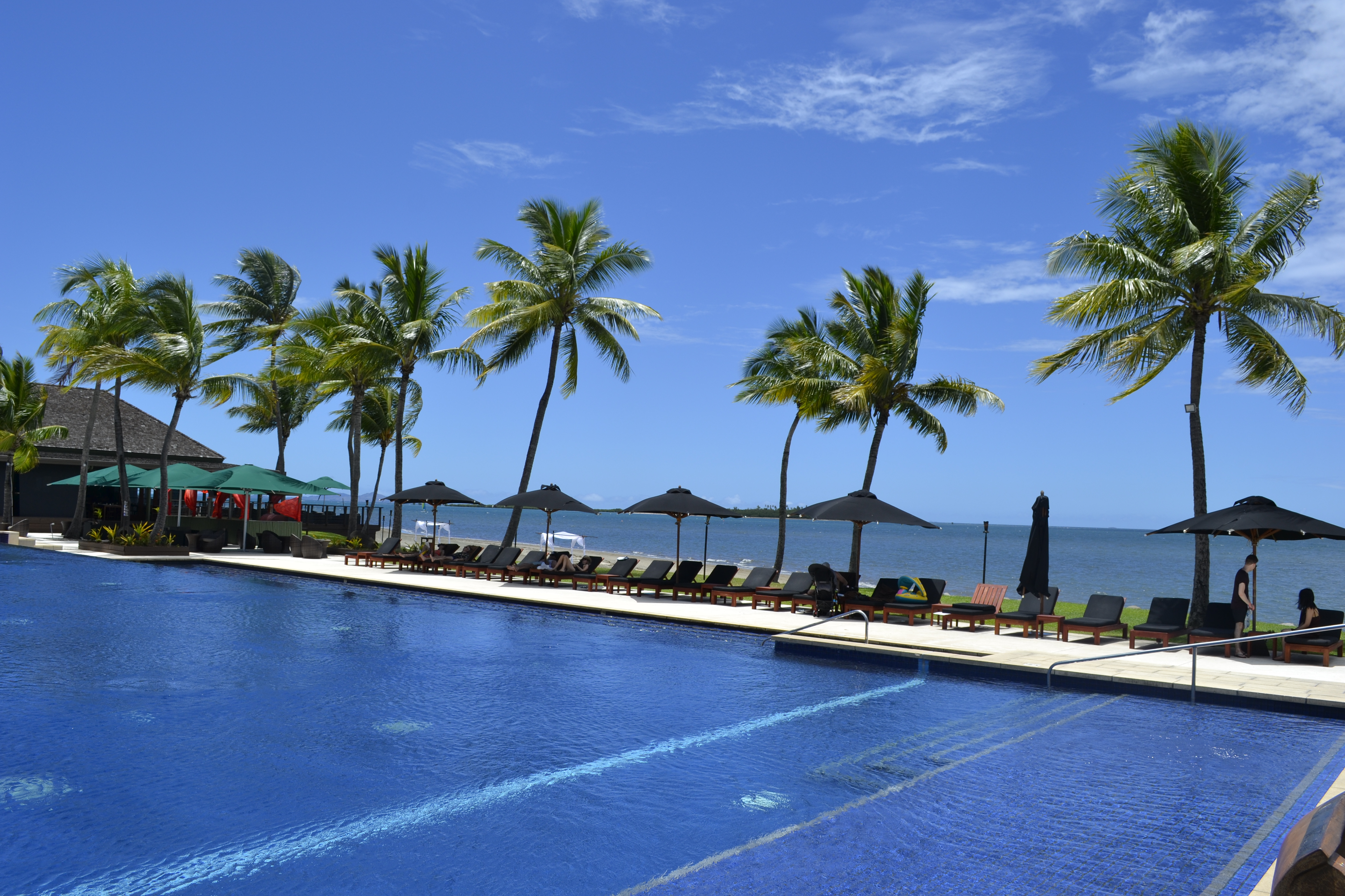 The inviting pool at the Hilton Fiji