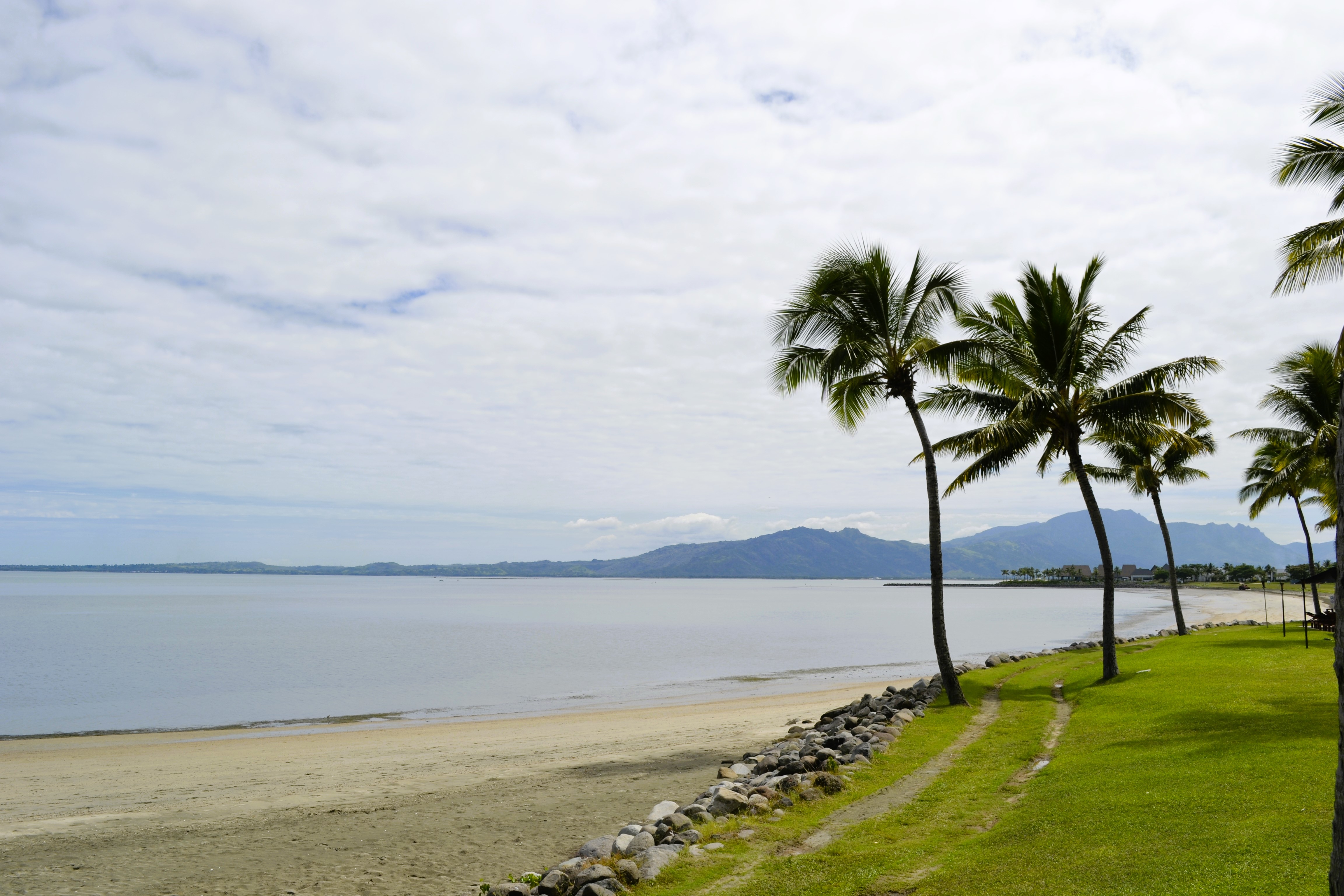 Manmade beach at Denarau where the Hilton Fiji is located