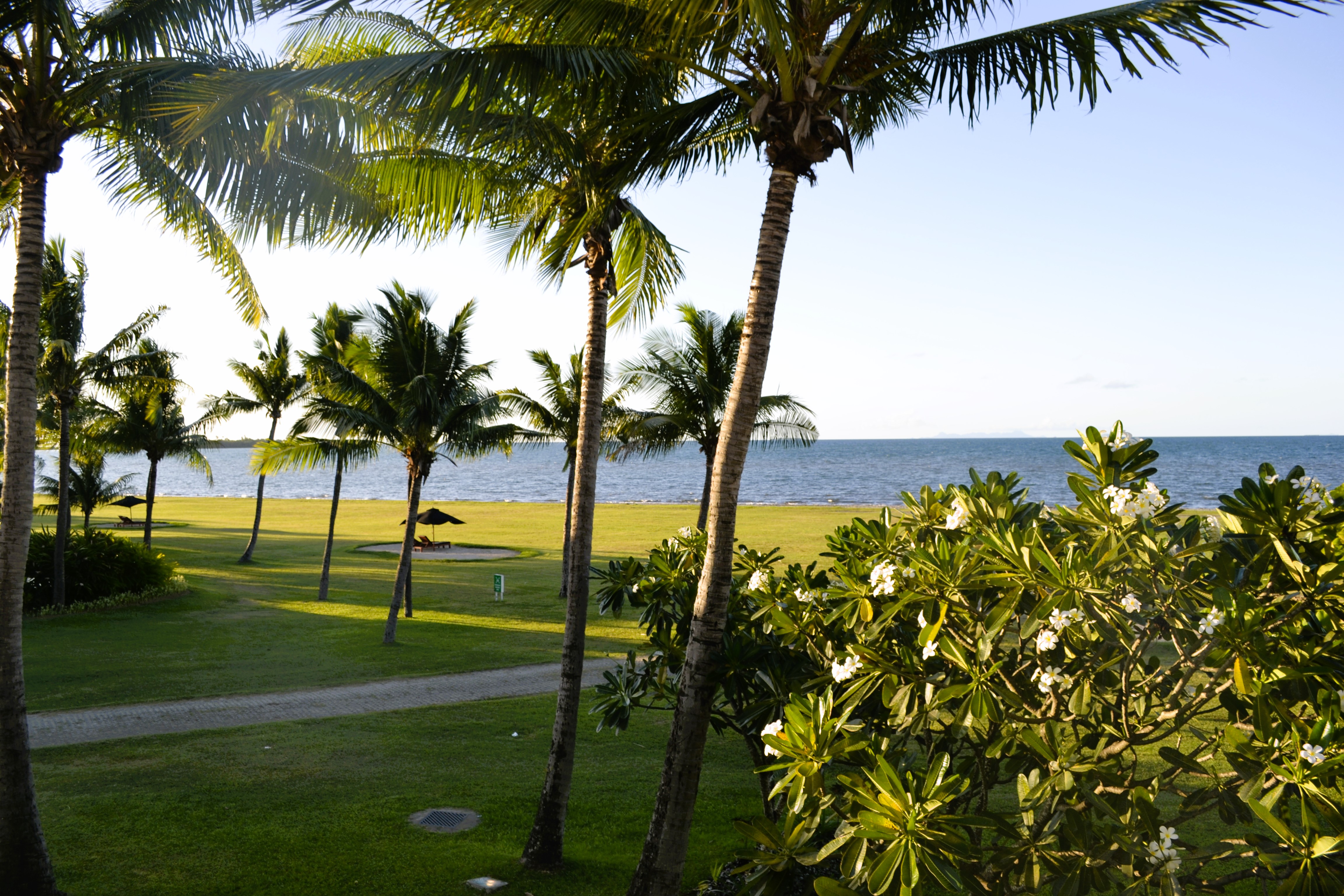 View from the second floor seaview apartment at the Hilton Fiji 