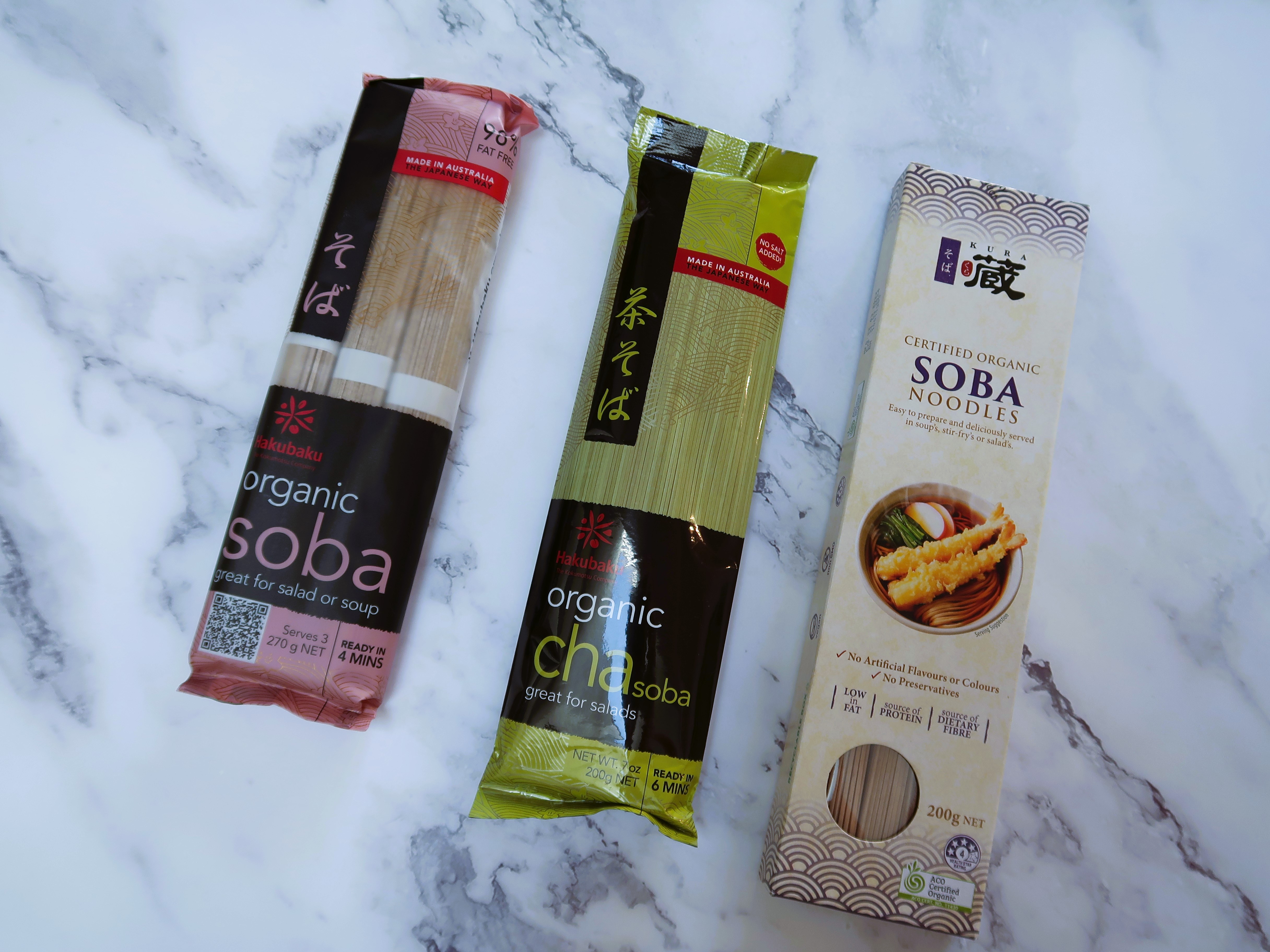 There are lots of different types of soba noodles