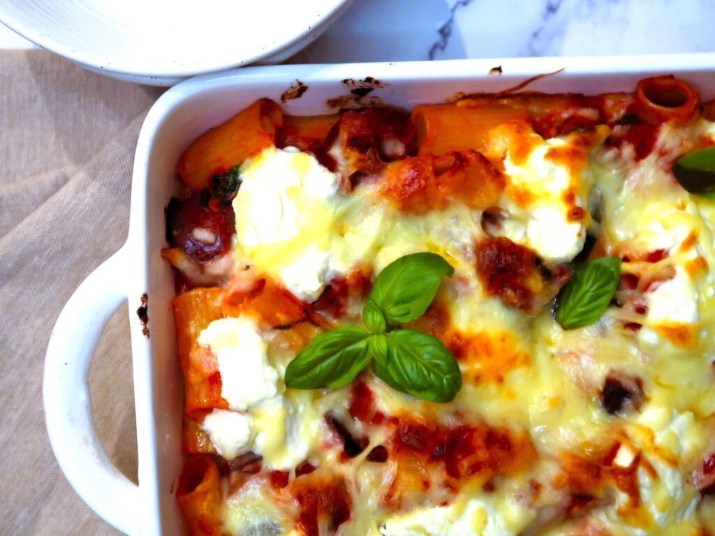 eggplant and ricotta baked pasta