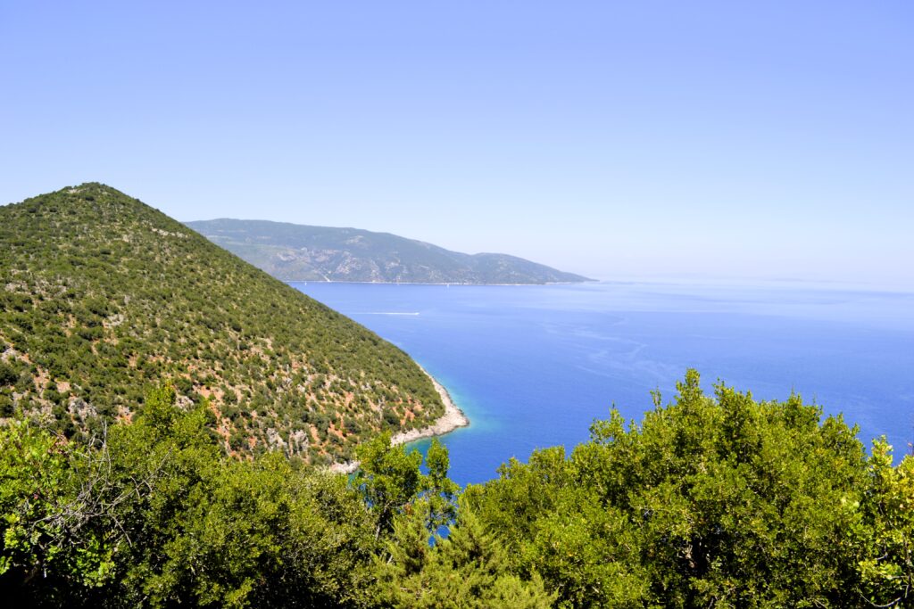 Green landscape in kefalonia