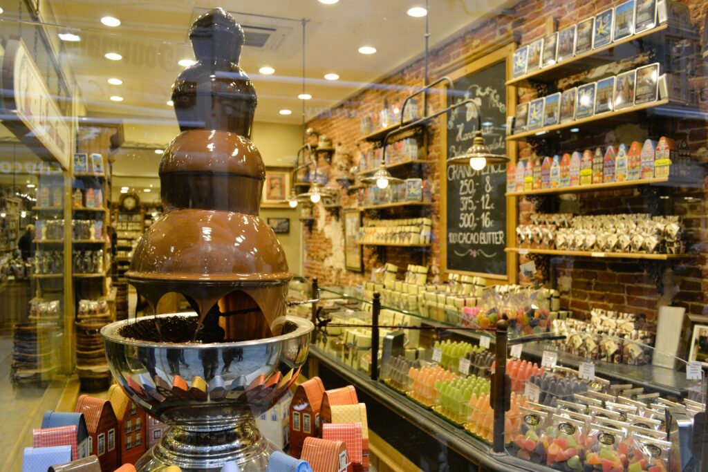 chocolate shop in belgium