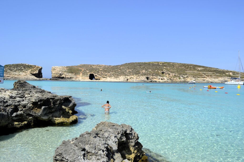 blue lagoon in comino