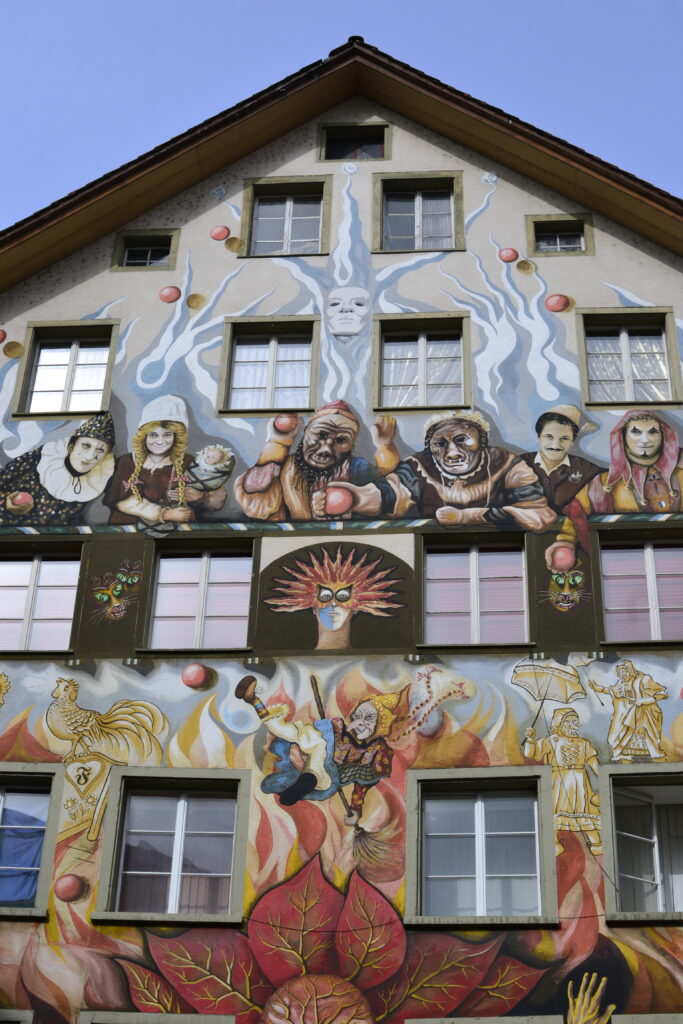 painted building in lucerne