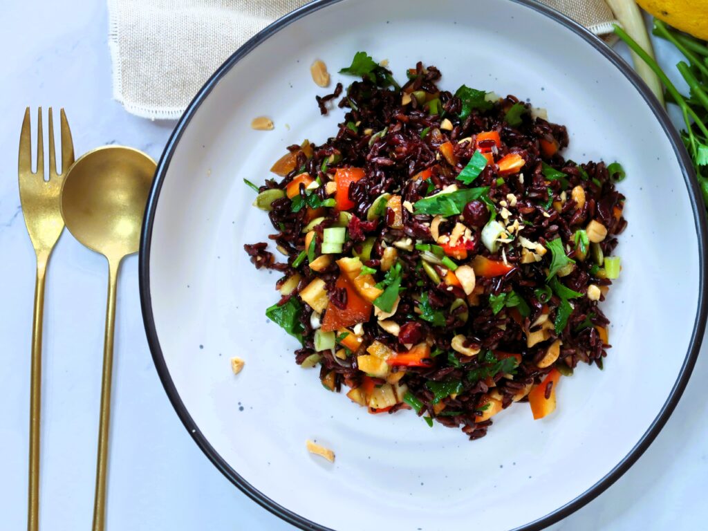 black rice salad