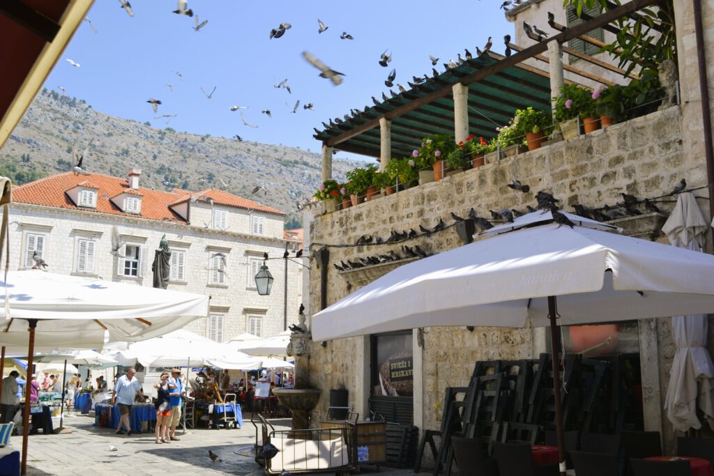 Square in old town Dubrovnik