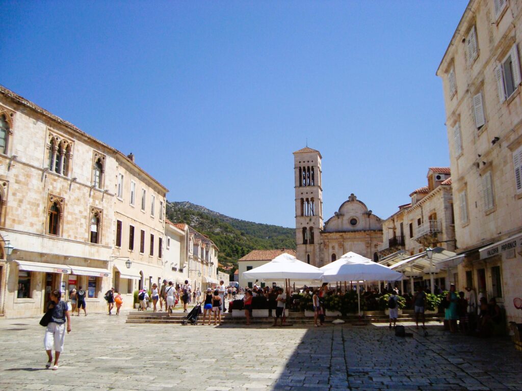 St Stephens Square & Cathedral in Hvar