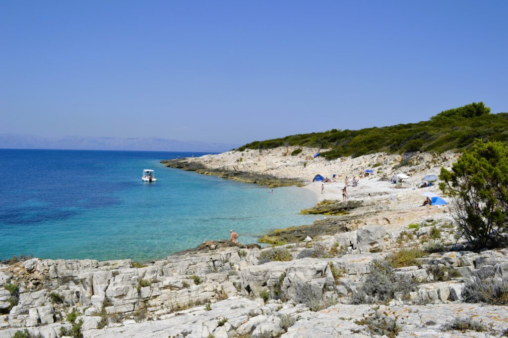 The turquoise waters of Proizd island nearby Korcula