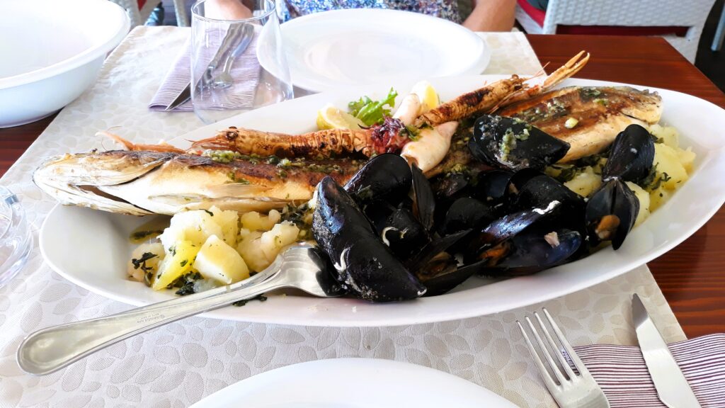 seafood platter in Croatia 