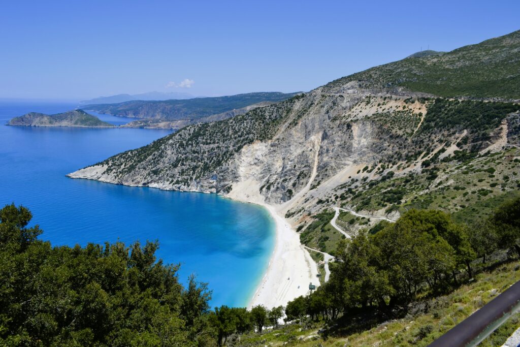 myrtos beach is one of the best beaches in greece and definitely worth a visit when travelling to Kefalonia