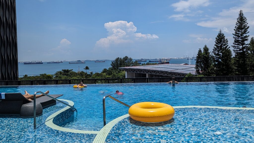 the terraced Pamukkale Pool at village sentosa