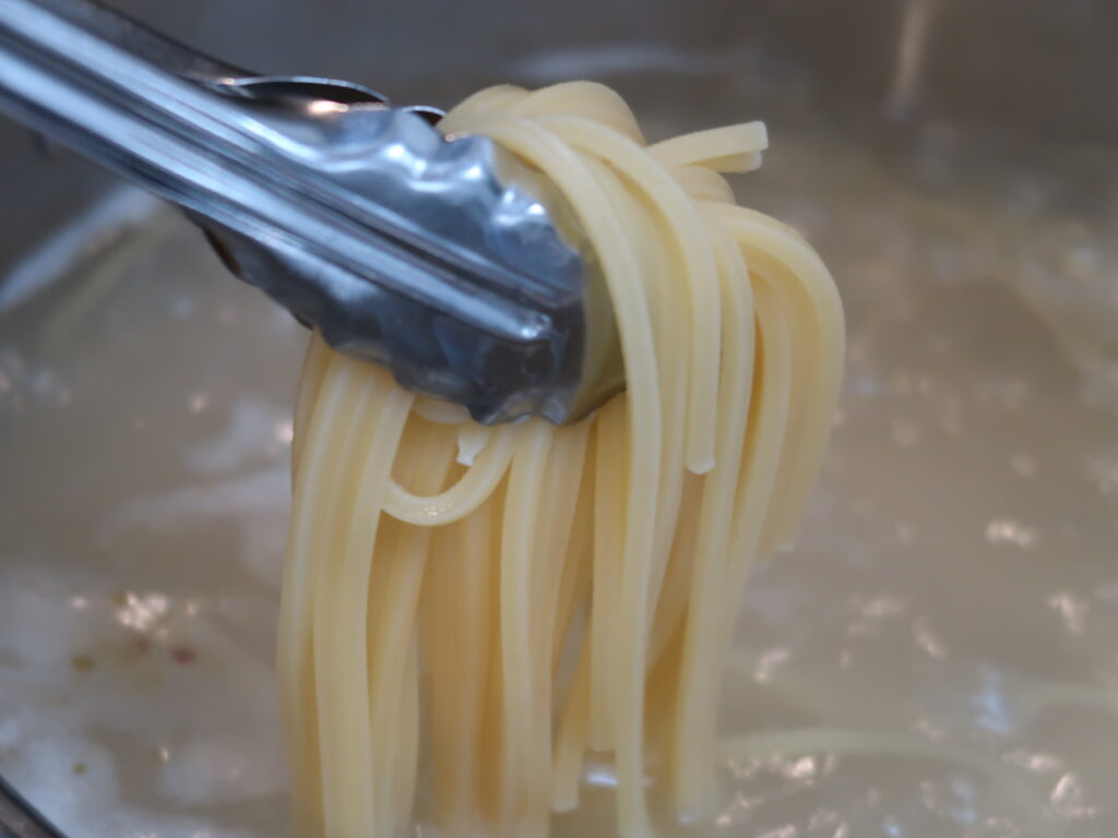 cooking the pasta