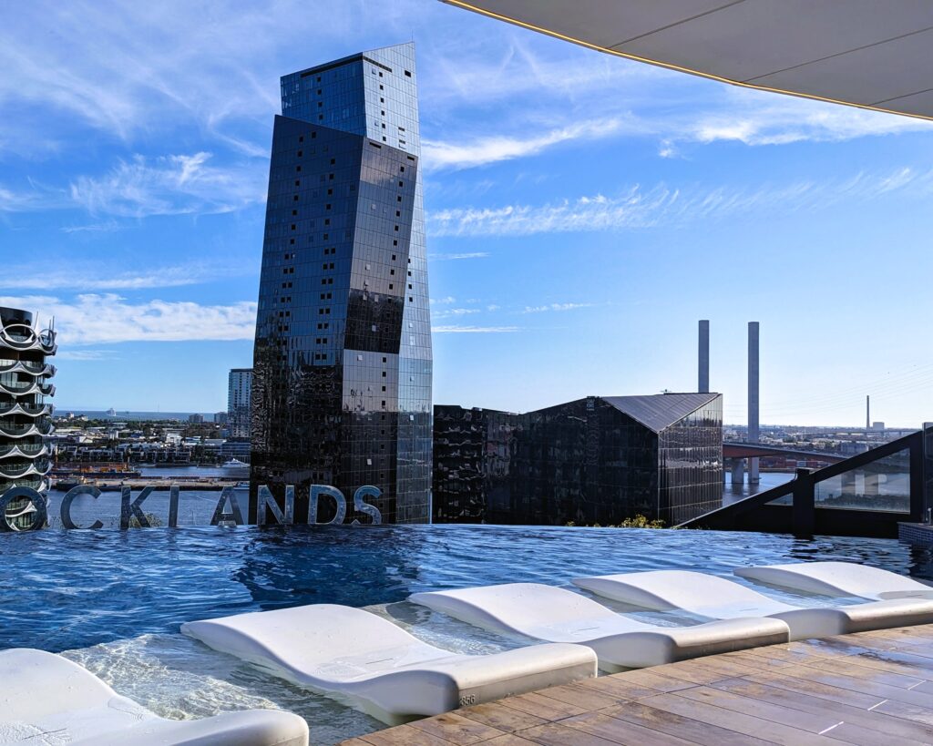 Melbourne Marriott Docklands pool view