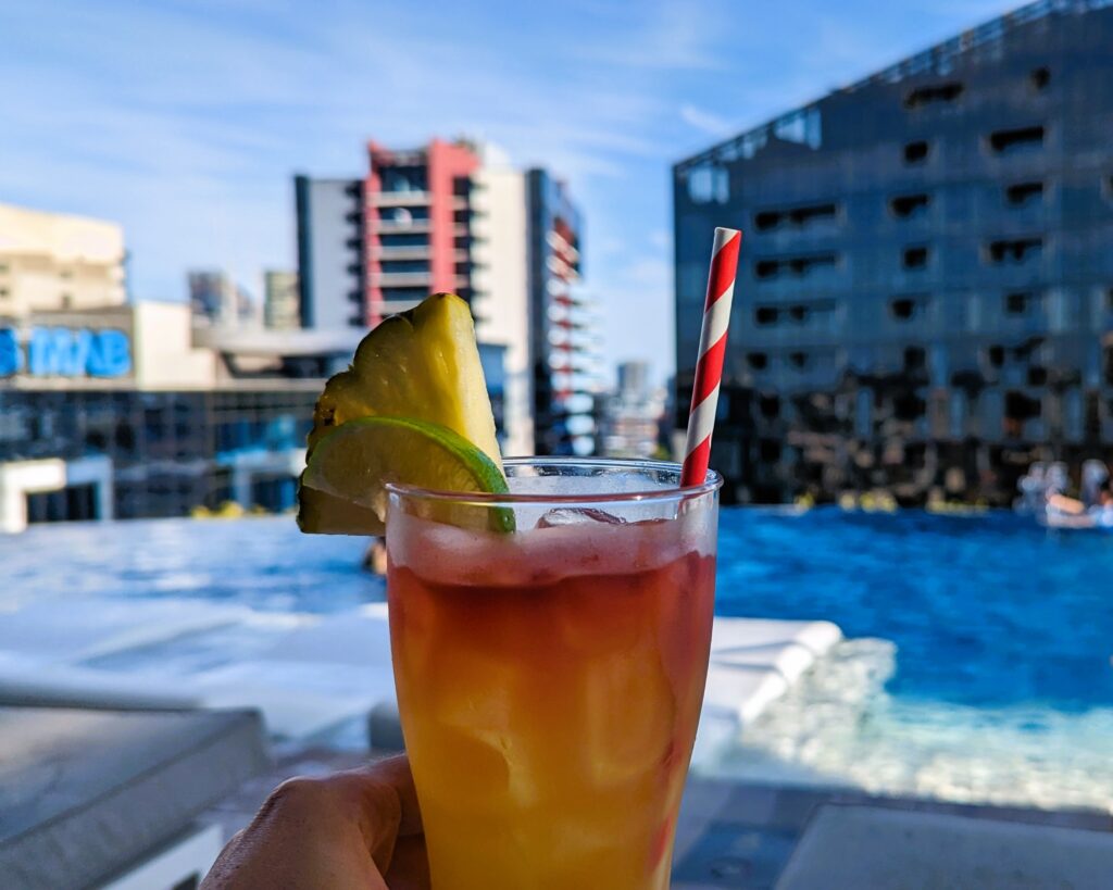 Poolside drinks by the pool