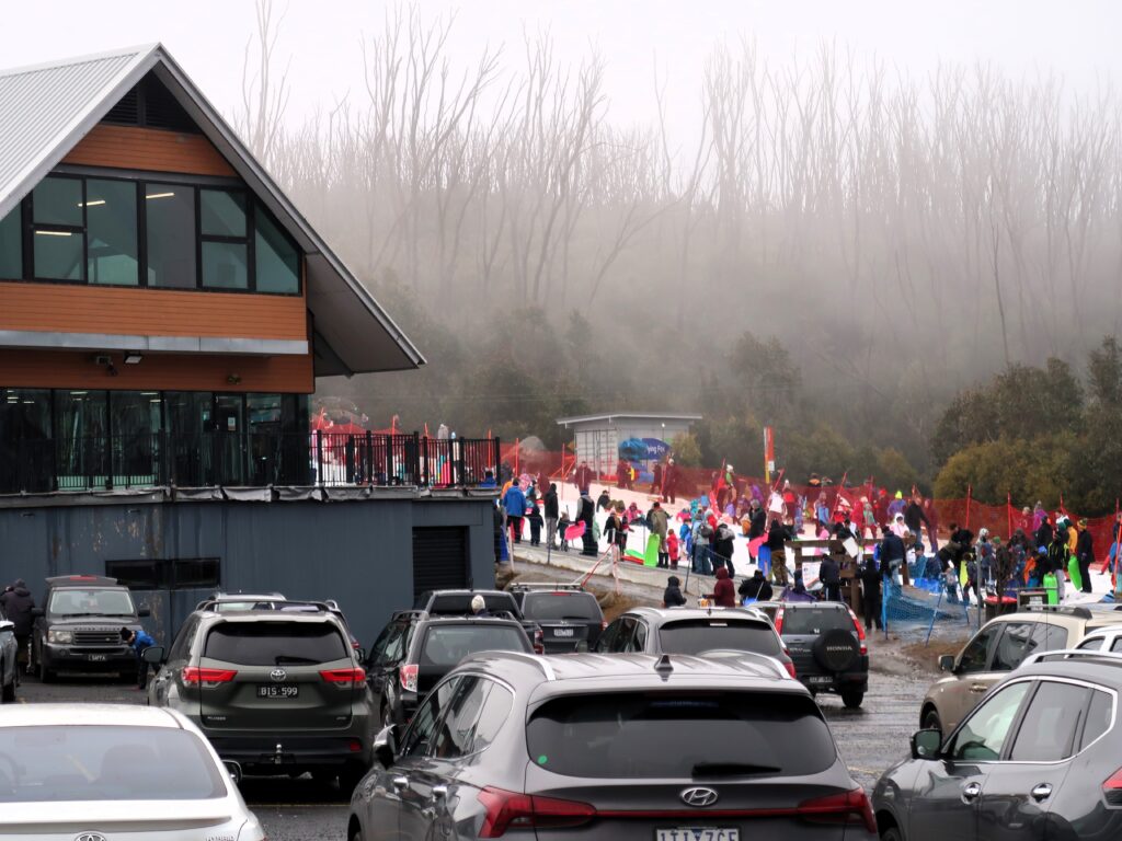 Carpark at Lake Mountain Resort