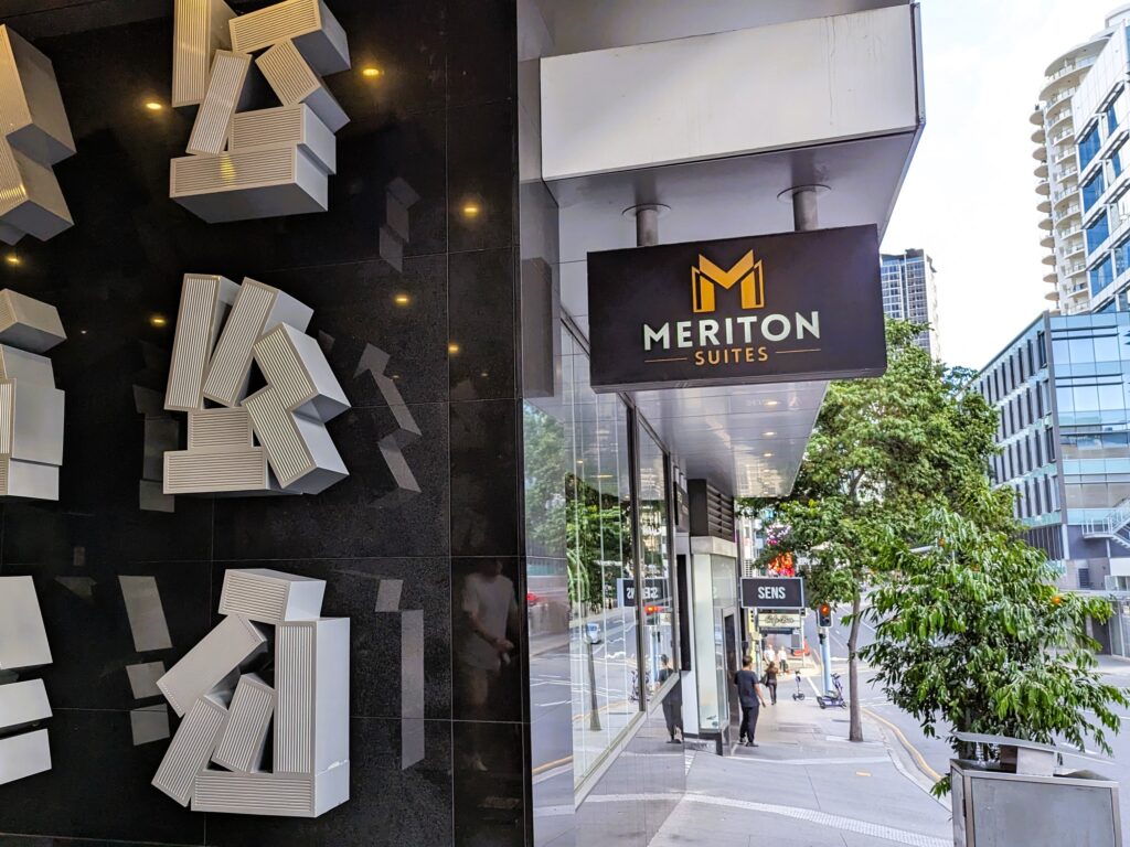 Hotel entrance at Meriton