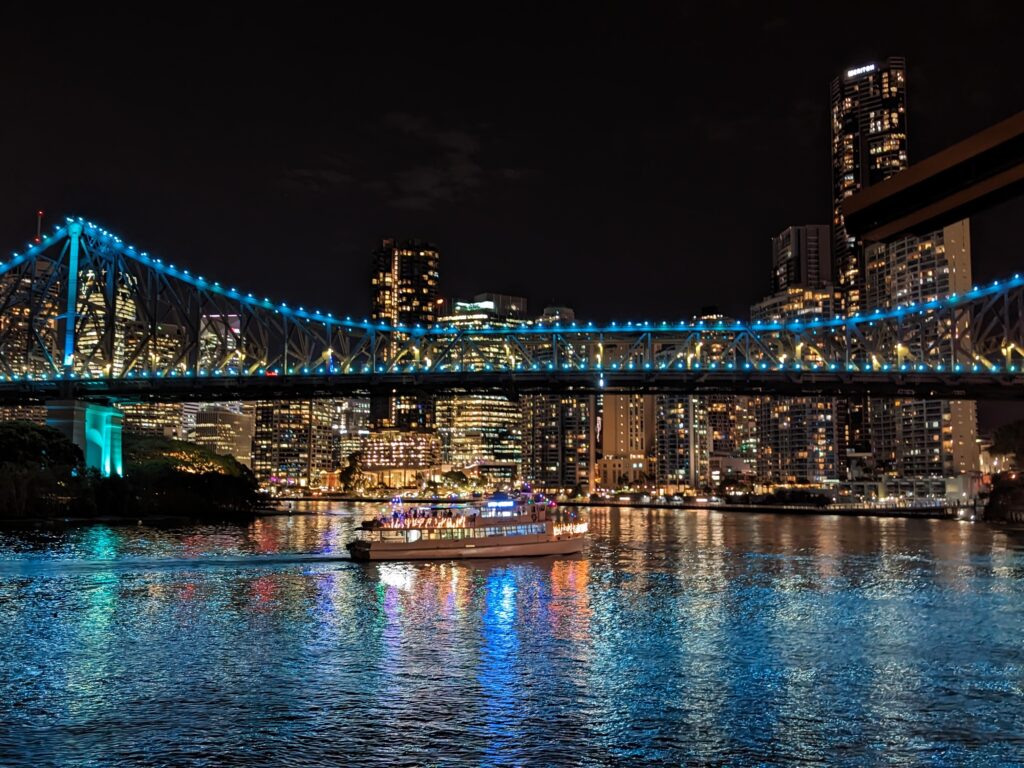 Views of the Brisbane Story Bridge from Howard Smith Wharves