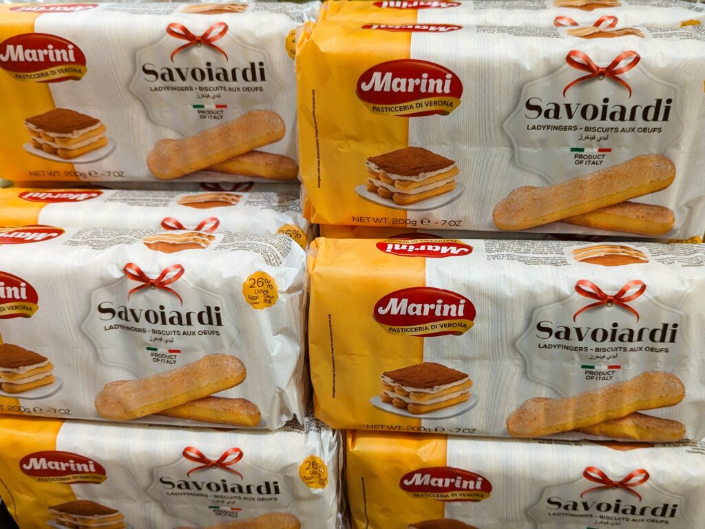 savoiard biscuits at the supermarket